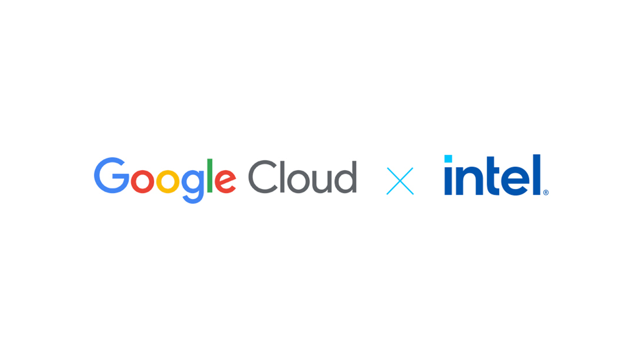 Logos oficiais de Google Cloud e Intel